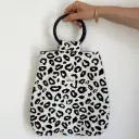 Sac Mona Léopard N&B