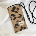 Pochette Téléphone Frida Léopard Marron