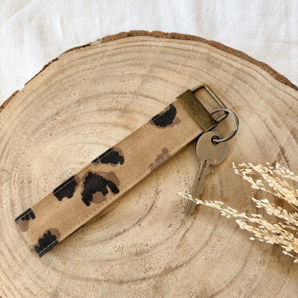 Porte Clés Frida Léopard Marron 